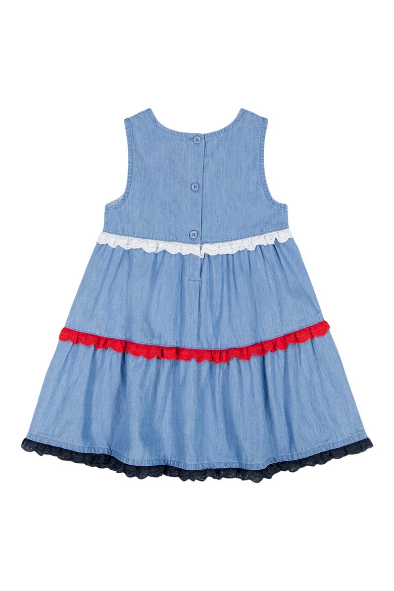 Tiered Denim Dress, Alternate, color, BLUE
