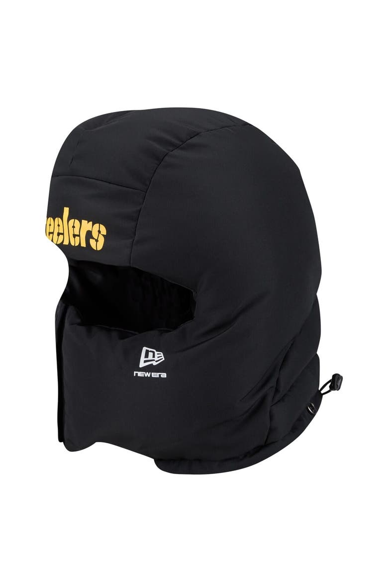 Men's New Era  Black Pittsburgh Steelers Puffer Balaclava, Alternate, color, Black