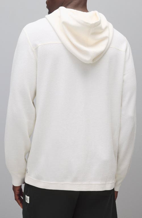 Reigning Champ Lightweight Waffle Stitch Hoodie In White