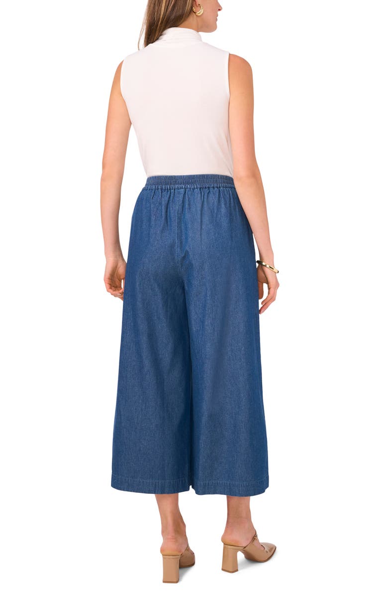 Crop Denim Wide Leg Pants