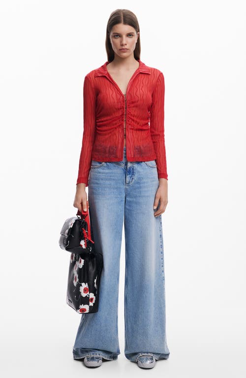Desigual Mesh Button-up Shirt