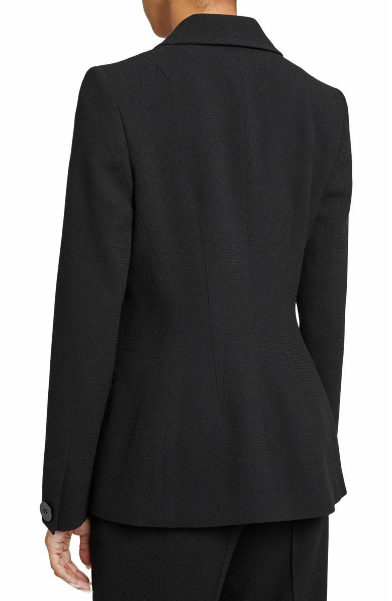 Santorelli MARA Asymmetrical Blazer in Luxury Wool Crepe, Alternate, color,