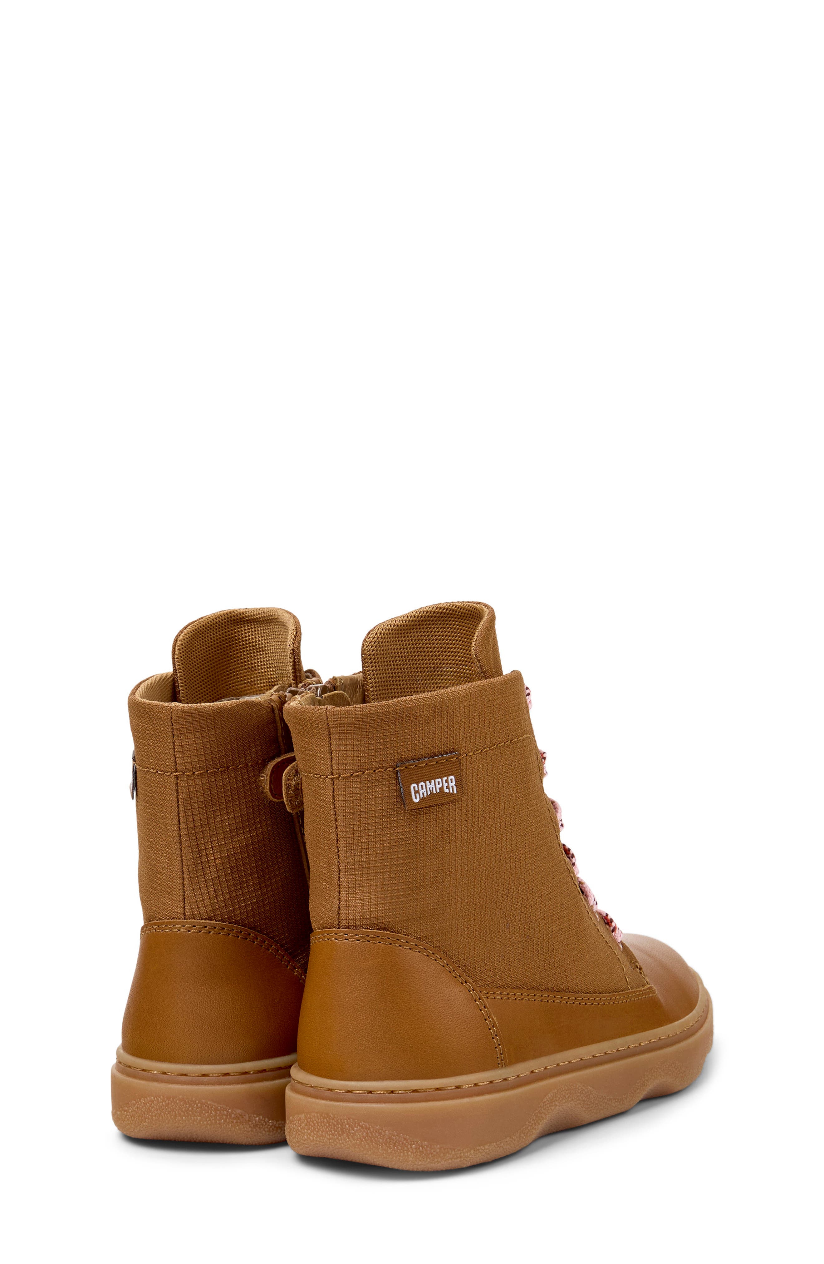 Camper Kids' Kiddo Lace-Up Boot, Alternate, color, Medium Brown
