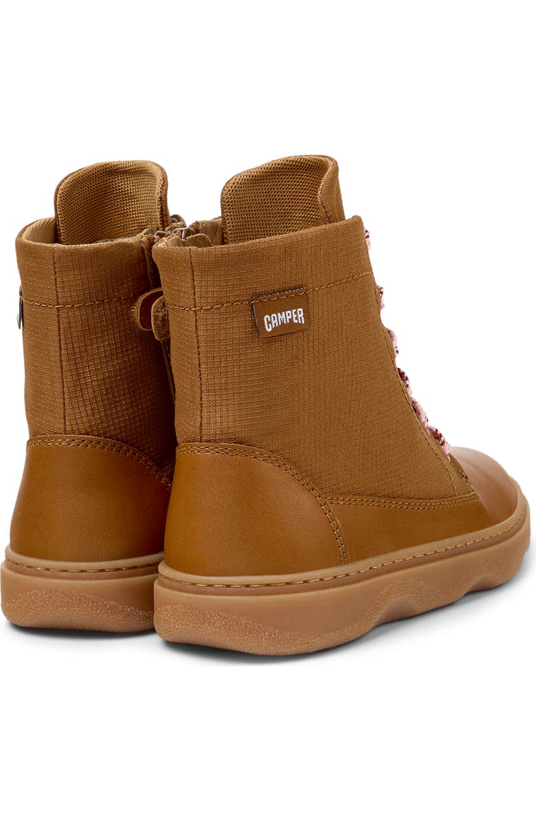 Camper Kids' Kiddo Lace-Up Boot, Alternate, color, Medium Brown