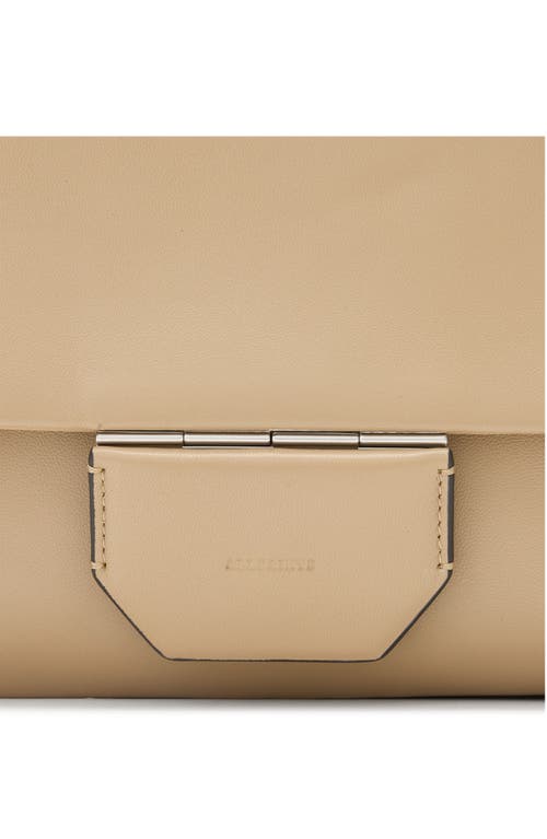 Shop Allsaints Ondine Leather Shoulder Bag In Mink Brown