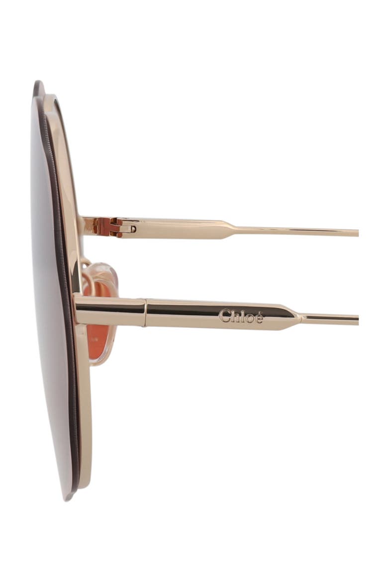 61mm Round Sunglasses, Alternate, color, GOLD GOLD RED