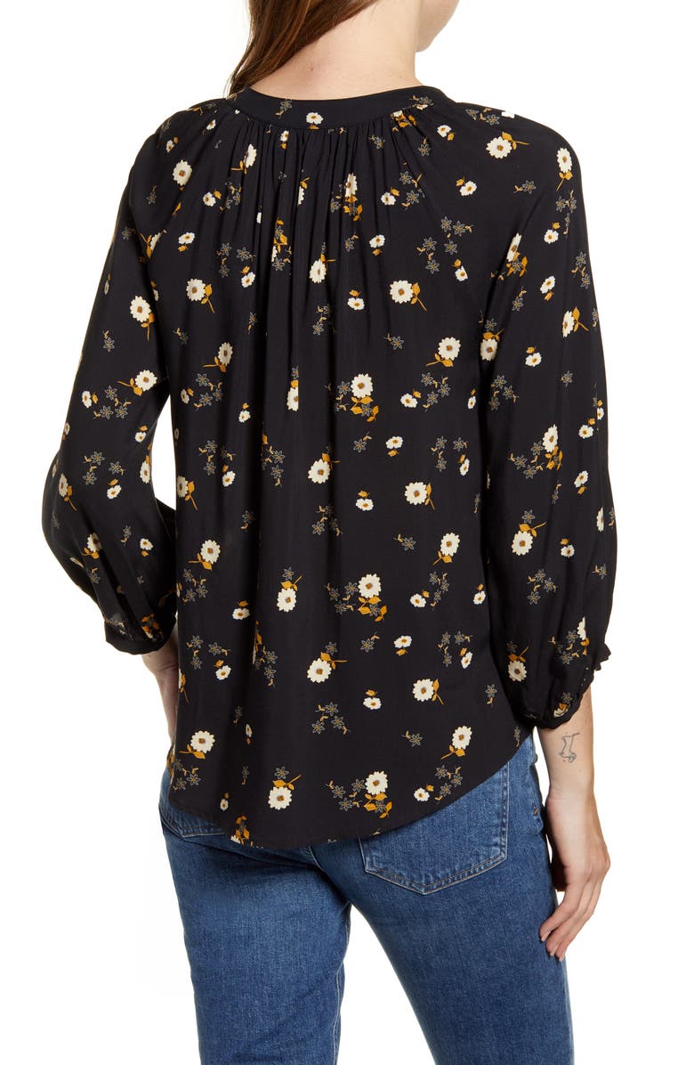 Velvet by Graham & Spencer Floral Split Neck Blouse, Alternate, color, 