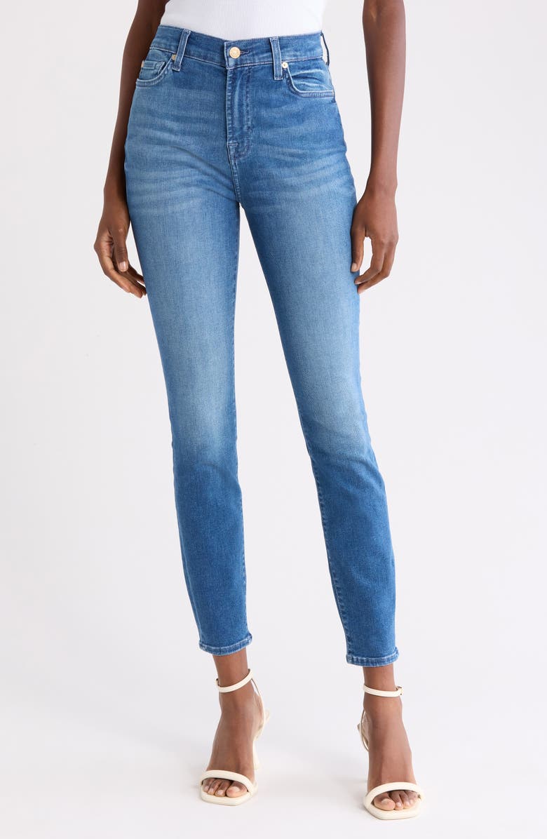 7 For All Mankind Gwenevere High Waist Ankle Skinny Jeans, Main, color,