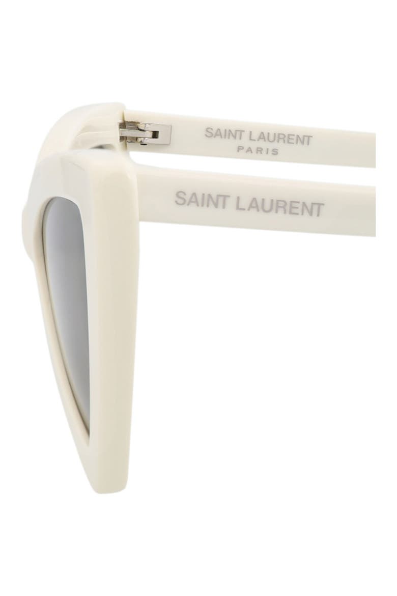 53mm Cat Eye Sunglasses, Alternate, color, WHITE WHITE GREY