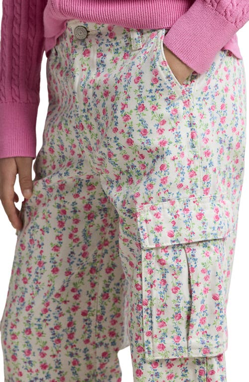 Polo Ralph Lauren Big Girls Floral Canvas Wide-leg Cargo Pants In Meadow Floral