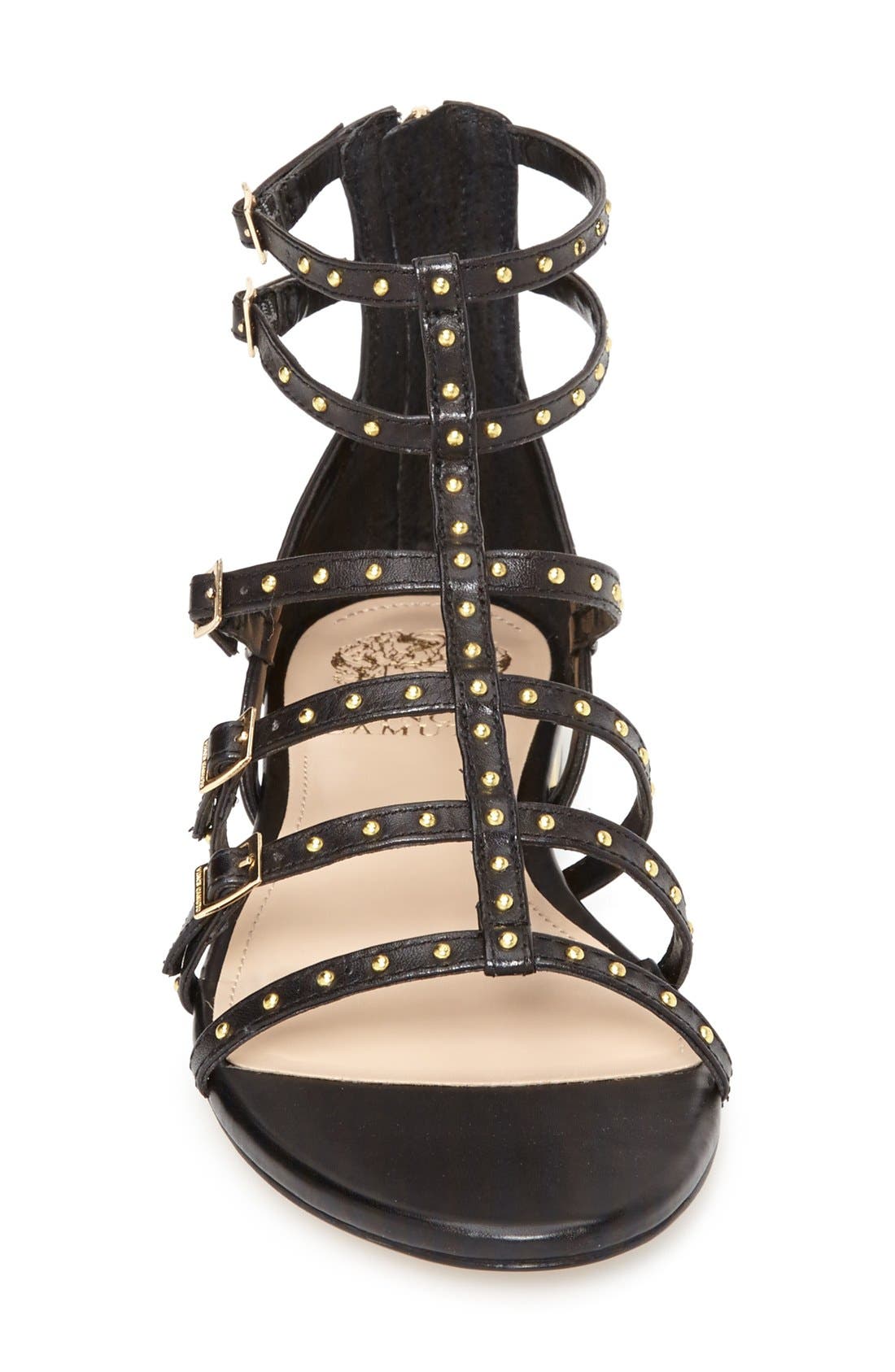Vince Camuto 'Hevelli' Studded Leather Gladiator Sandal, Alternate, color, 
