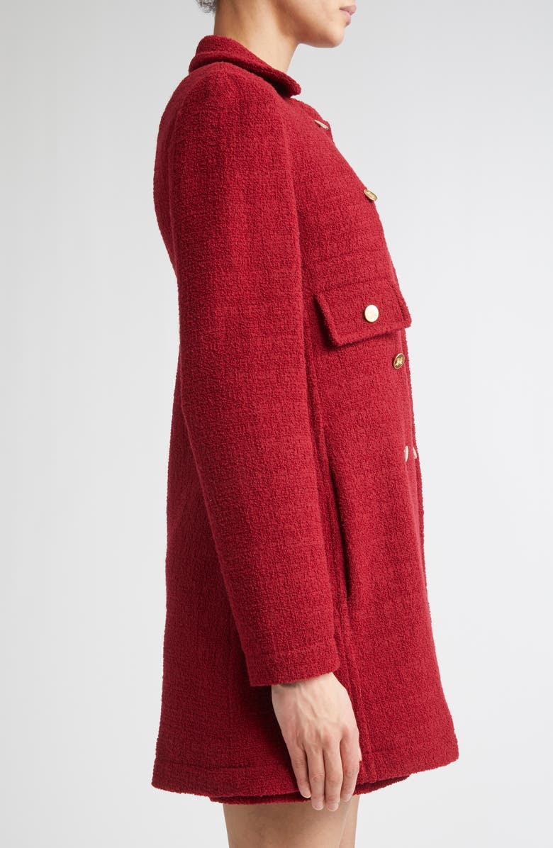 Giambattista Valli Double Breasted Wool Blend Bouclé Jacket, Alternate, color, Titan Red