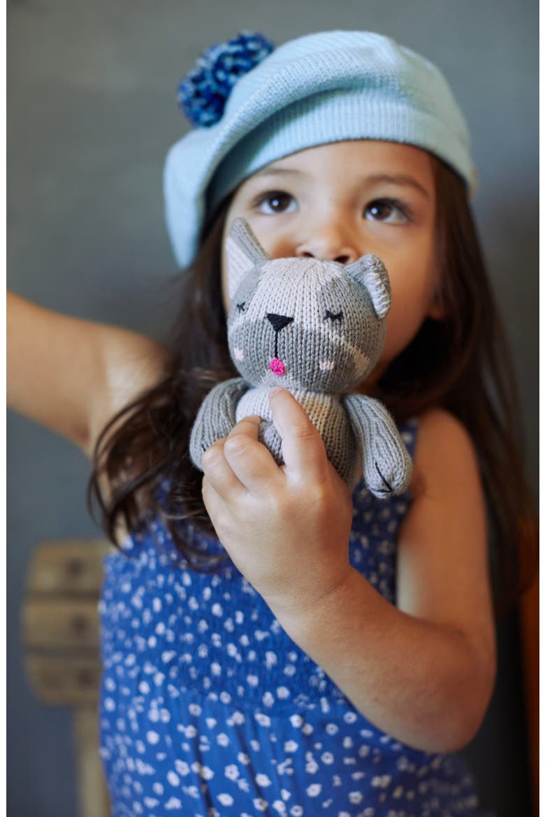 Baby Blue Frenchie Cotton Stuffed Animal, Alternate, color, GREY