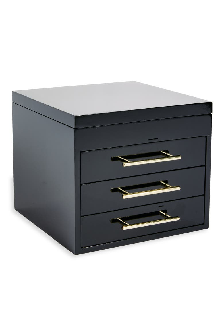 Jewelry Organizer, Main, color, BLACK- BLACK- GOLD