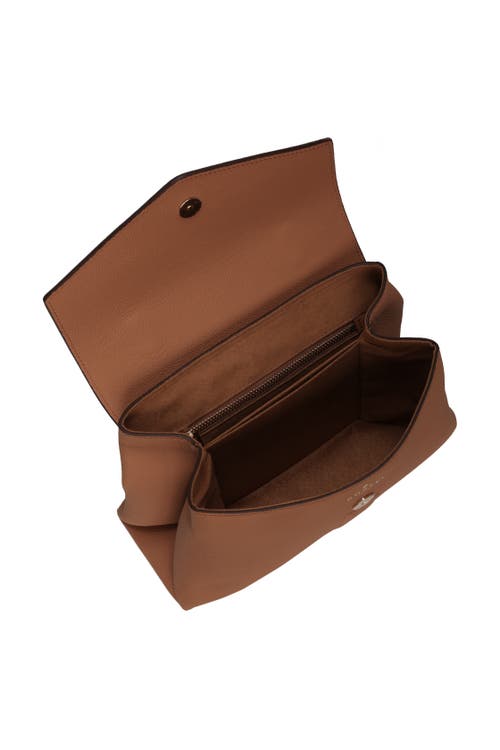 Gorski Leather Bag With Crossbody Strap In Brown