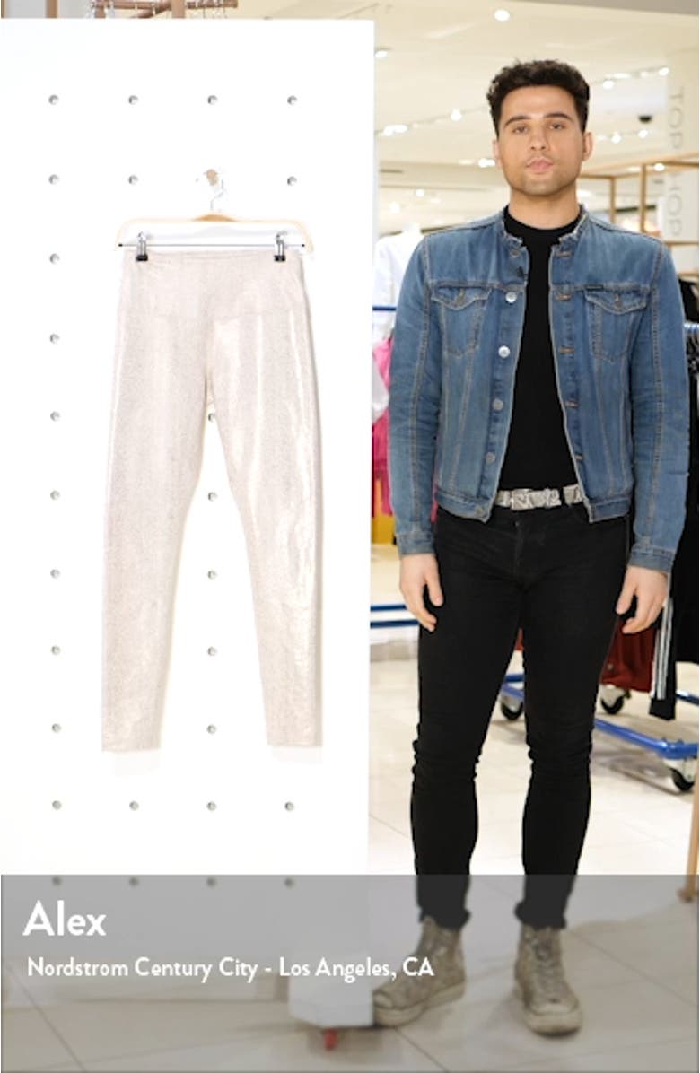 Live In Metallic Print High Waist Leggings, sales video thumbnail