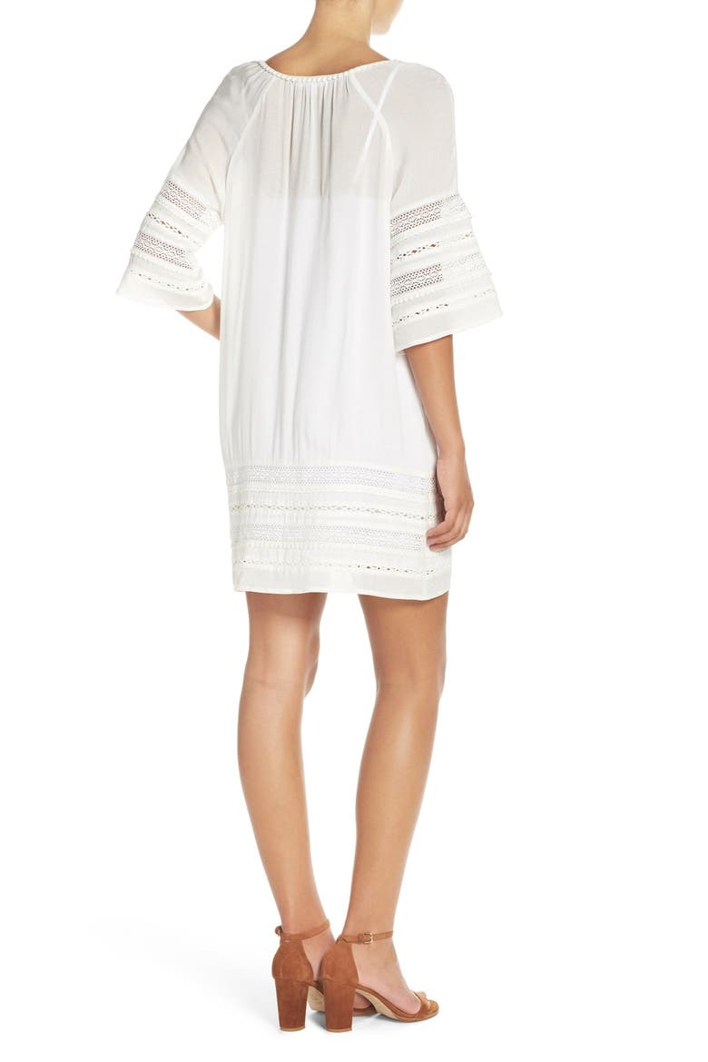 BB Dakota 'Gerado' Lace Trim Tunic Dress, Alternate, color, IVORY