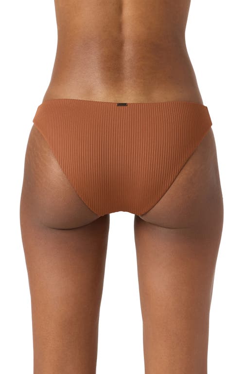 O'neill Saltwater Solids Rib Bikini Bottoms In Brown