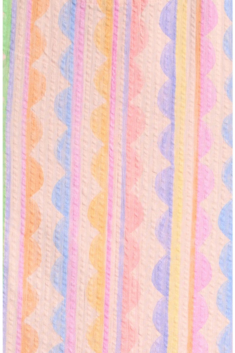 Kids' Abstract Stripe Woven Dress, Alternate, color, NEUTRAL