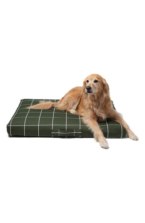 Grid Print Dog Bed