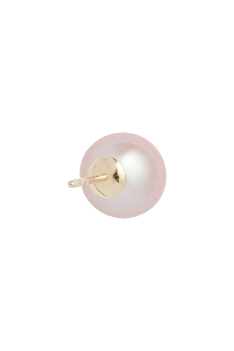 Freshwater Blush Pearl Stud Earrings, Alternate, color, BLUSH- 14K YELLOW GOLD