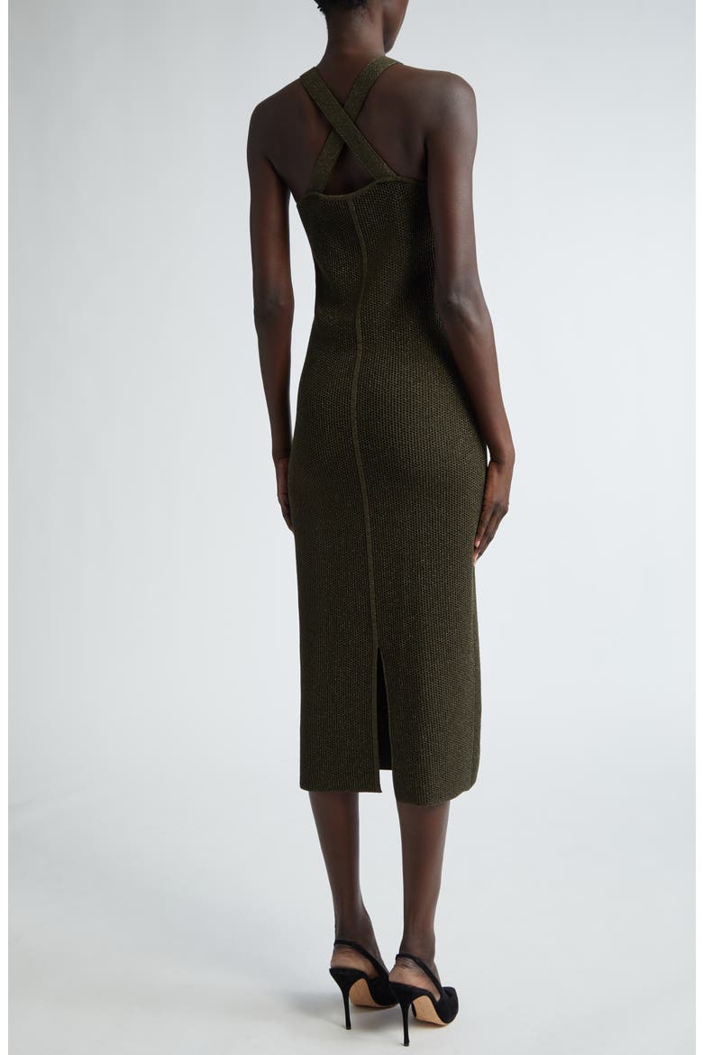 Two-Layer Stretch Mesh Dress, Alternate, color, CYPRESS