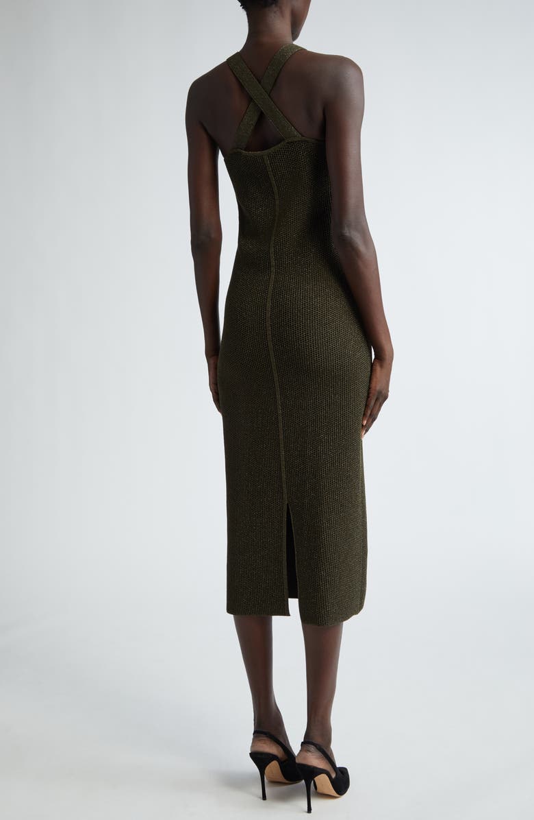 ST. JOHN Two-Layer Stretch Mesh Dress, Alternate, color, 