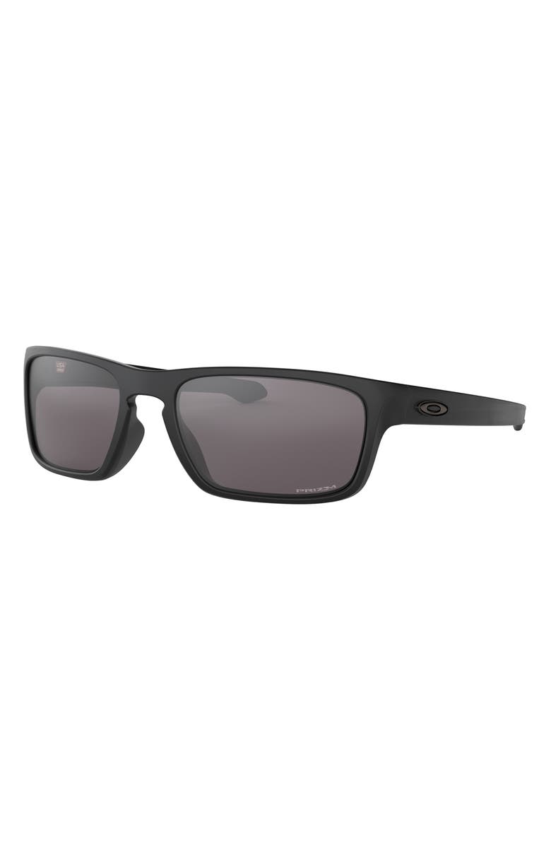 Oakley 56mm Square Sunglasses, Alternate, color, Black
