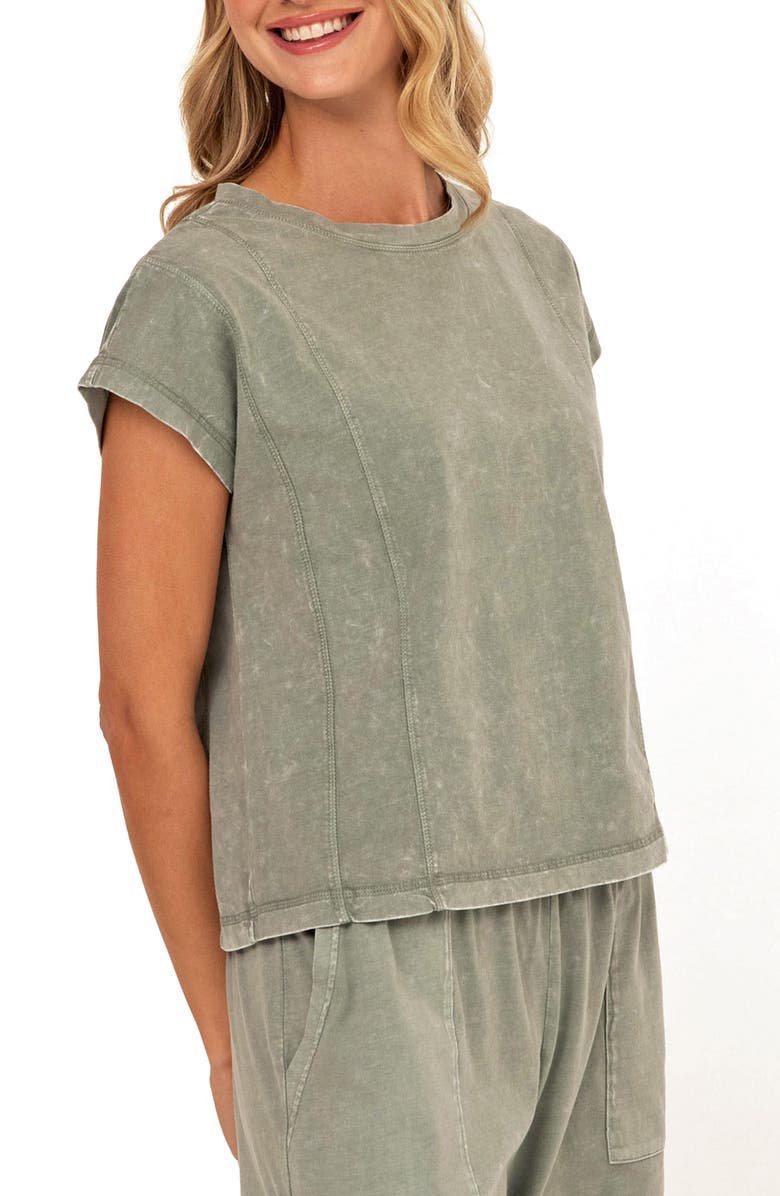 Threads 4 Thought Laurie Mineral Wash Seamed T-Shirt, Alternate, color, Wasabi