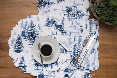 C & F Home C&f Home Frasier Table Runner 14" X 51" In Blue