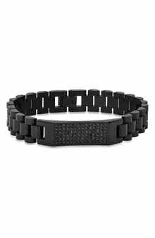 Men's Simulated Diamond Link Bracelet