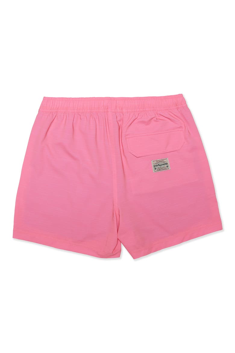 Happy Hour Solid Swim Trunks, Alternate, color, NEON PINK