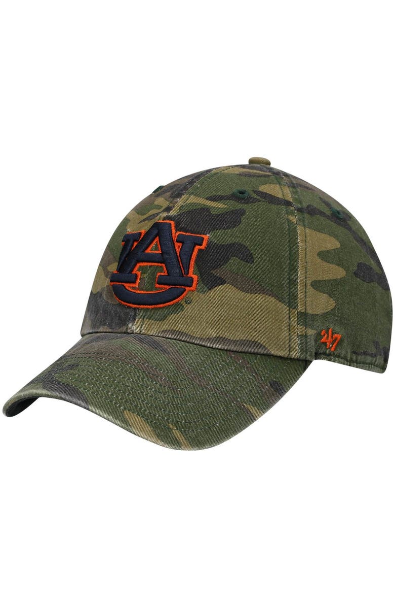 '47 Men's '47 Camo Auburn Tigers Clean Up Core Adjustable Hat, Main, color,