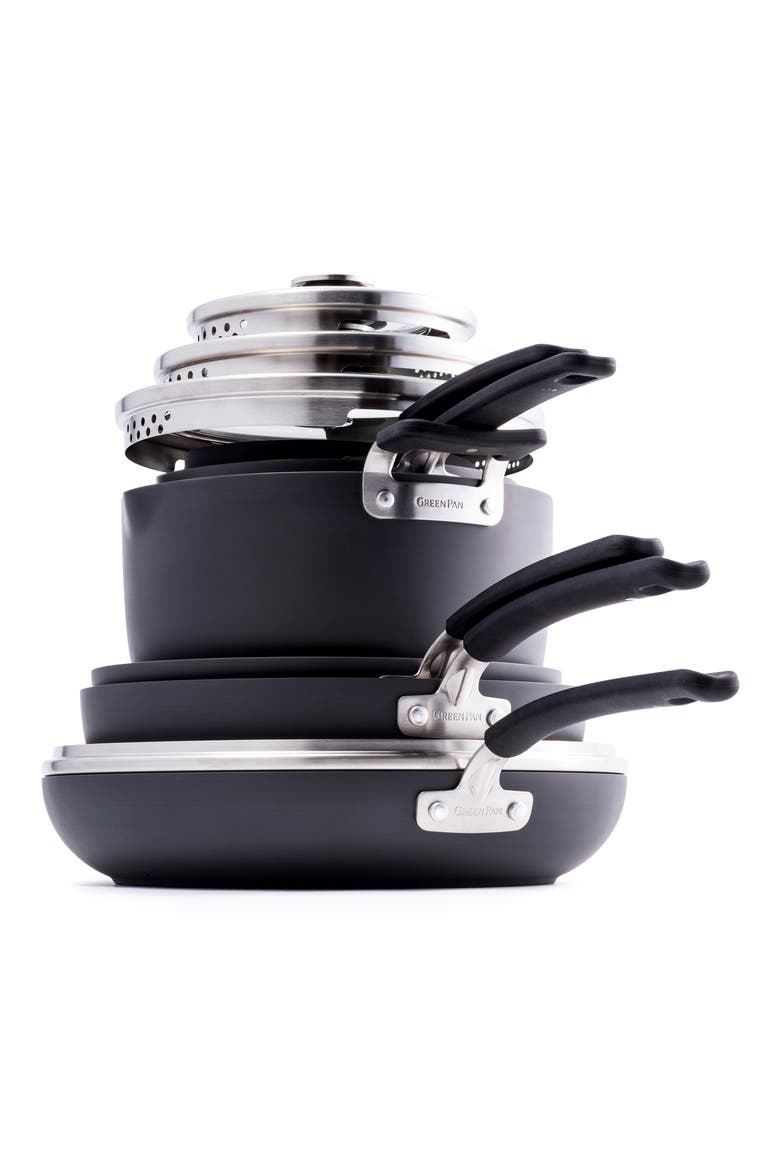 Levels 11-Piece Anodized Aluminum Ceramic Nonstick Cookware Set, Alternate, color, GREY
