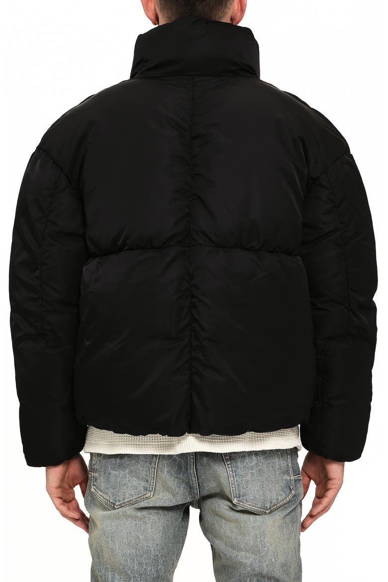 Down Puffer Jacket, Alternate, color, BLACK