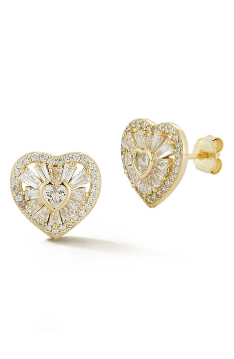Heart Stud Earrings