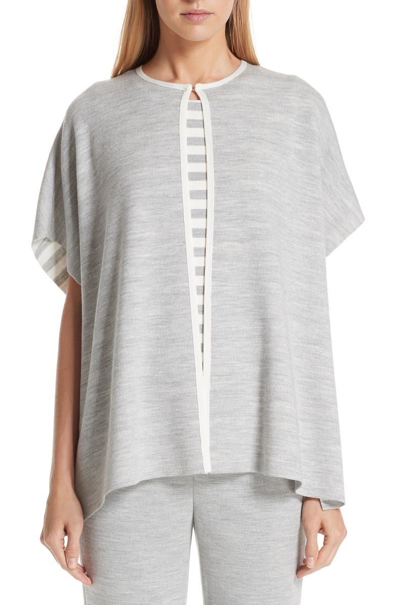 St. John Collection Knit Reversible Poncho, Main, color,