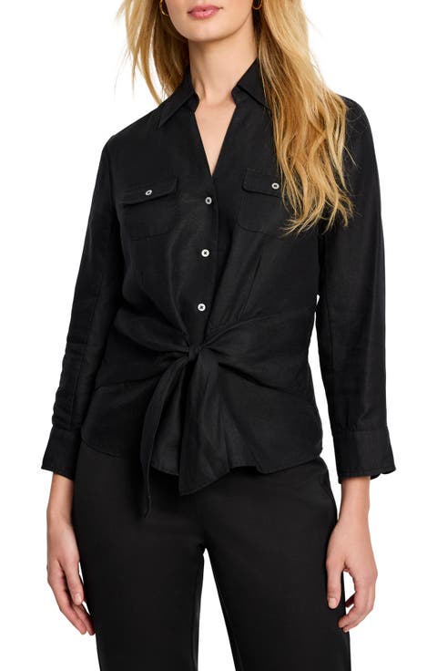 Iconic Tie Front Shirt (Regular & Petite)