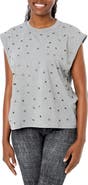 Dai Moda Star Studded Oversize Muscle T-Shirt