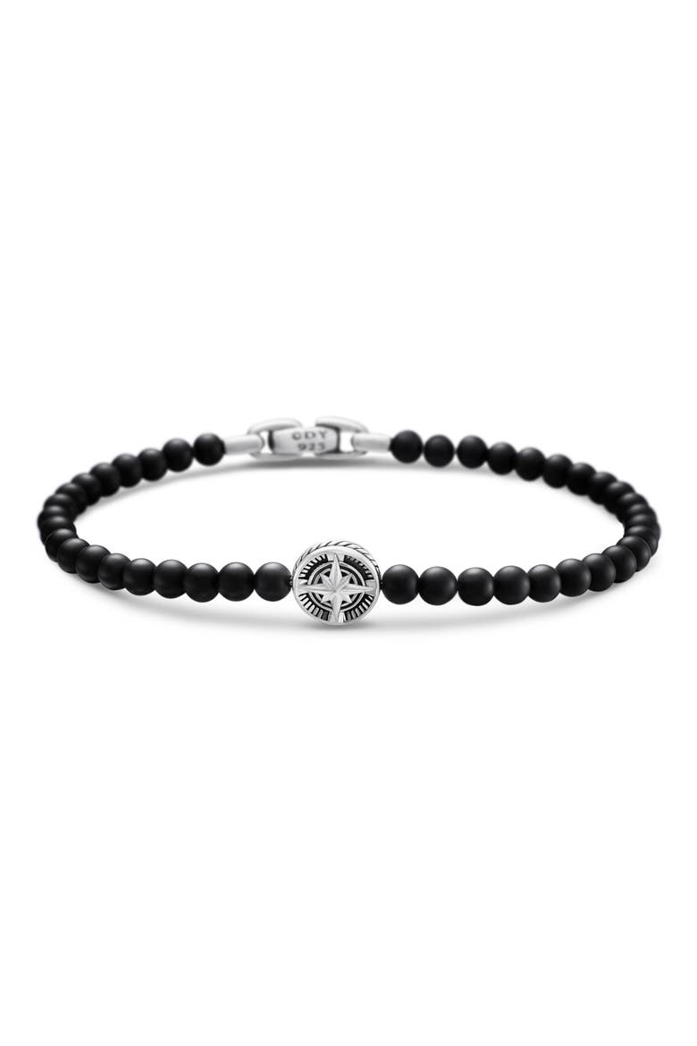 Spiritual Beads Compass Bracelet, Main, color, BLACK ONYX