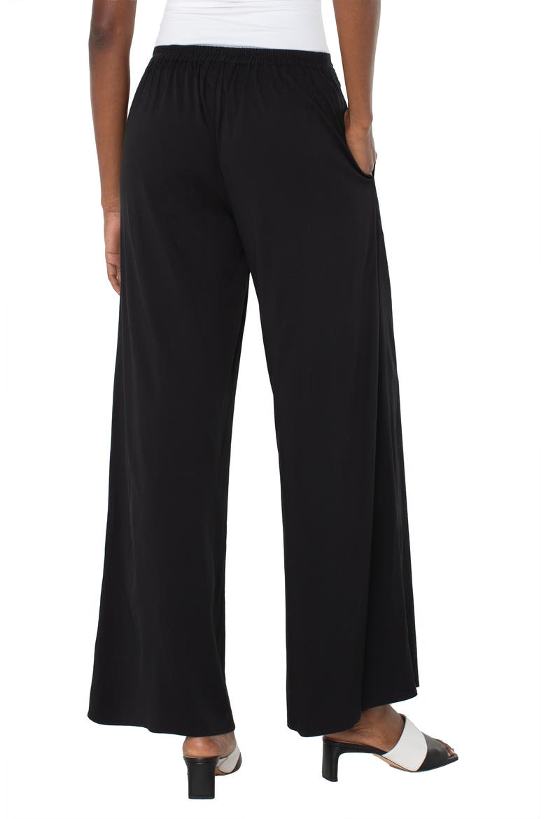 Pull-On Palazzo Pants, Alternate, color, BLACK