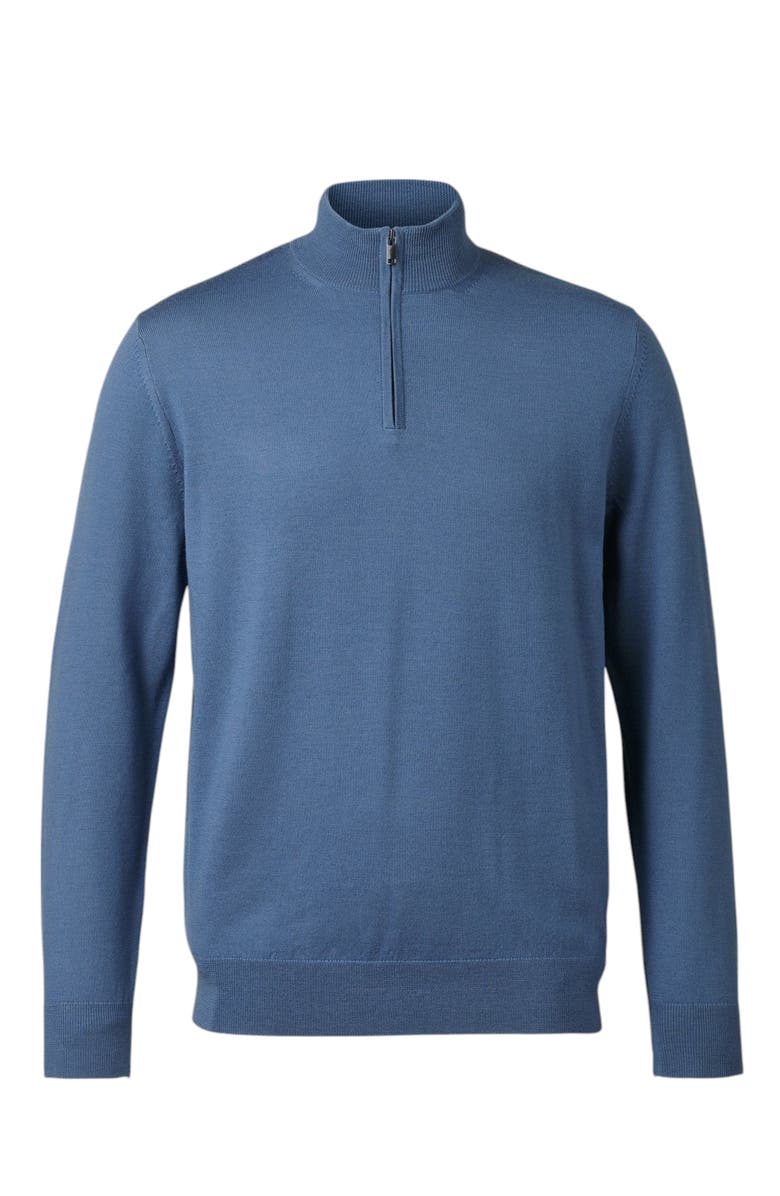Charles Tyrwhitt Pure Merino Zip Neck Sweater, Alternate, color,