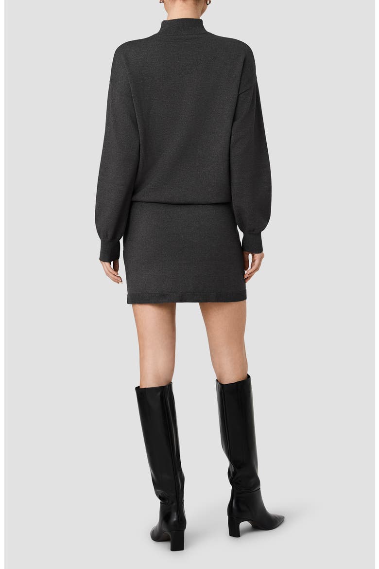 Cosysoft Long Sleeve Blouson Minidress, Alternate, color, DARK GREY MELANGE