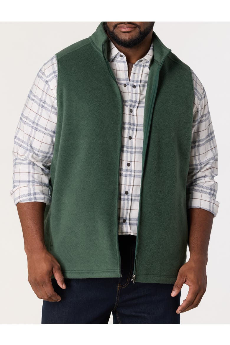 Big & Tall Polar Fleece Vest, Alternate, color, GREEN