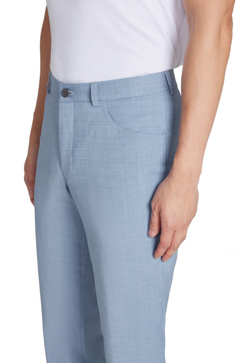 Jack Victor Sage Five-Pocket Stretch Pants, Alternate, color, Light Blue