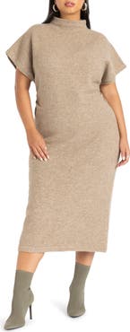 ELOQUII Short Sleeve Sweater Dress