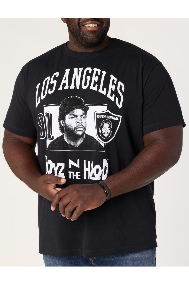 Big & Tall Los Angeles Boyz N The Hood Graphic Tee, Alternate, color, BLACK