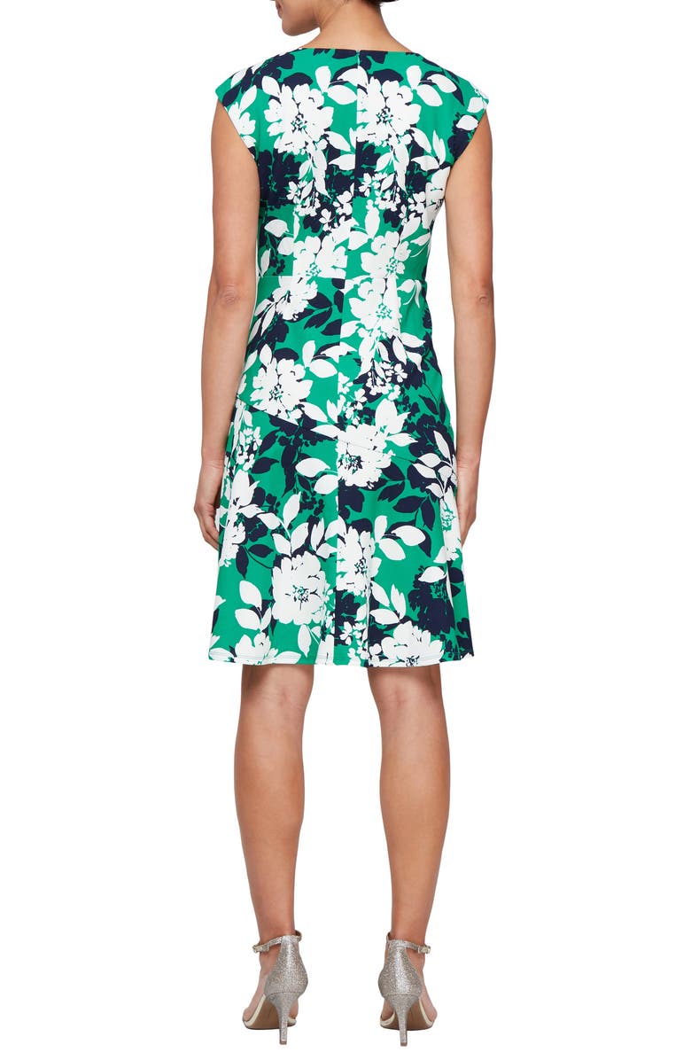 SL FASHIONS Notch Neck Flounce Minidress, Alternate, color,