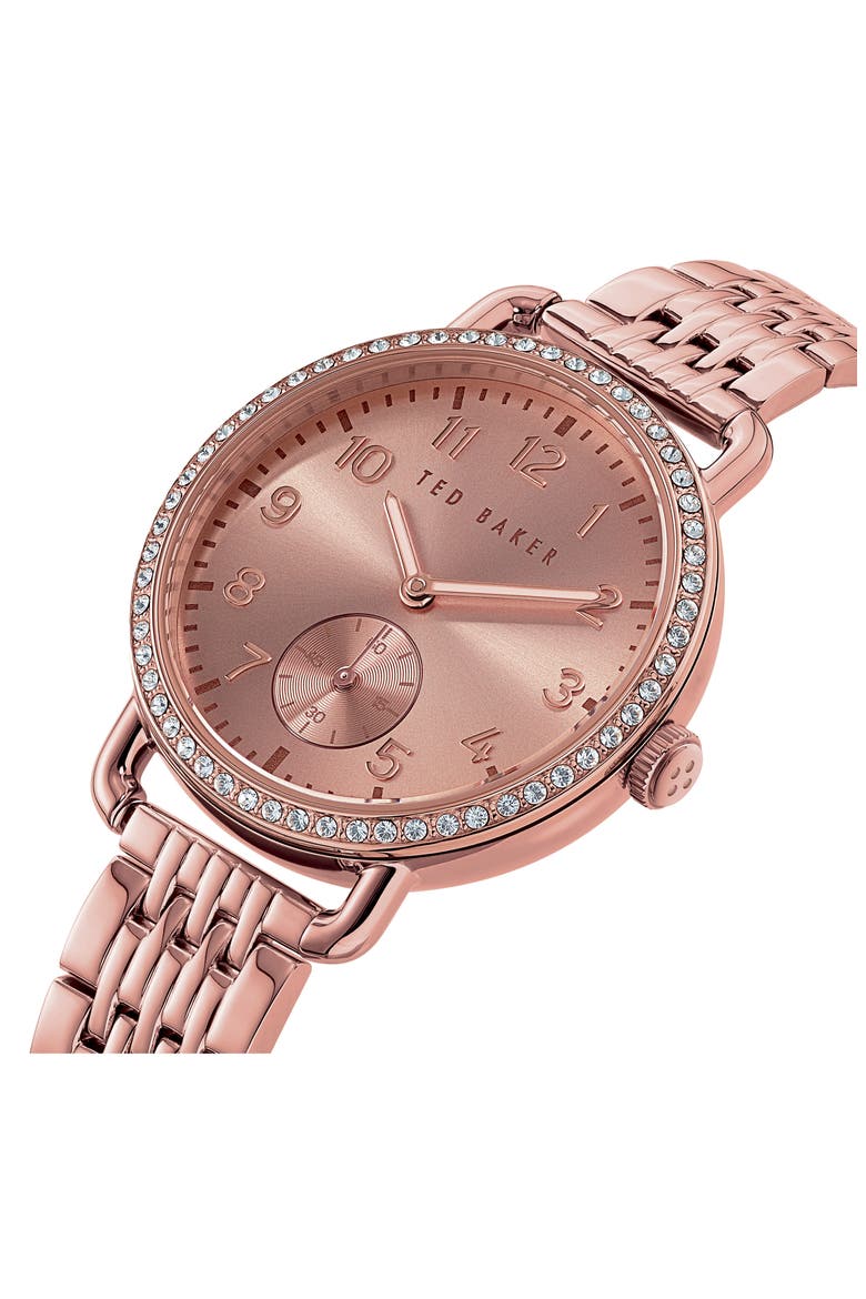 Classic Bracelet Strap Watch, 34mm, Alternate, color, ROSE GOLD-TONE