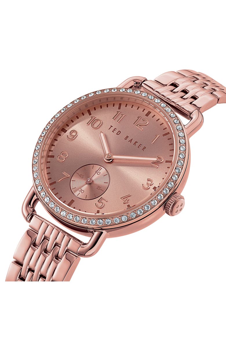 Ted Baker London Classic Bracelet Strap Watch, 34mm, Alternate, color, Rose Gold-Tone
